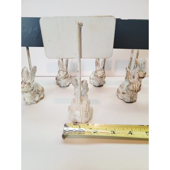 Bunny Rabbit Dinner Place Card Holders Set of‎ 7 Country French Farmhouse - Picture 10 of 10
